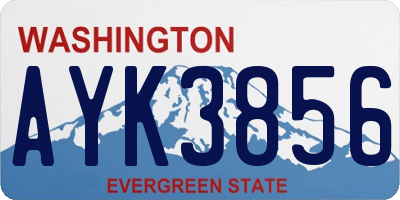 WA license plate AYK3856