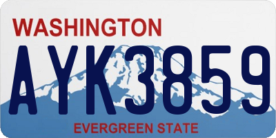 WA license plate AYK3859