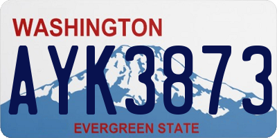WA license plate AYK3873
