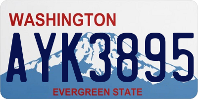 WA license plate AYK3895