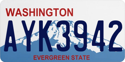 WA license plate AYK3942
