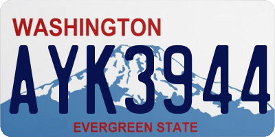 WA license plate AYK3944