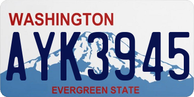WA license plate AYK3945