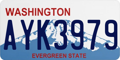 WA license plate AYK3979