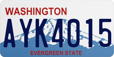 WA license plate AYK4015