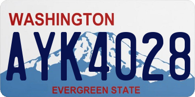 WA license plate AYK4028