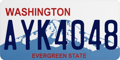 WA license plate AYK4048