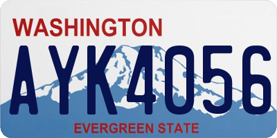 WA license plate AYK4056