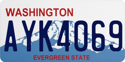 WA license plate AYK4069