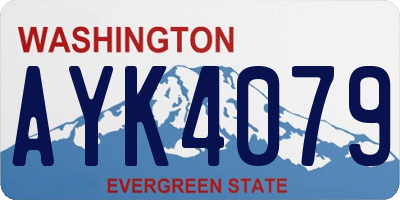 WA license plate AYK4079