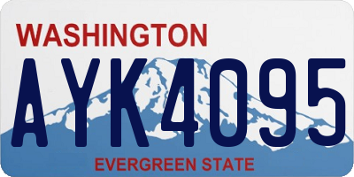 WA license plate AYK4095