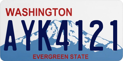 WA license plate AYK4121