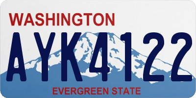 WA license plate AYK4122