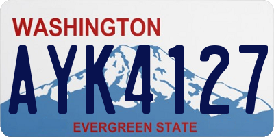 WA license plate AYK4127