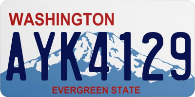 WA license plate AYK4129
