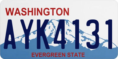WA license plate AYK4131