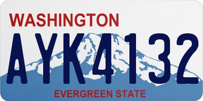 WA license plate AYK4132