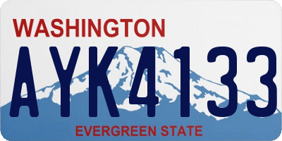 WA license plate AYK4133