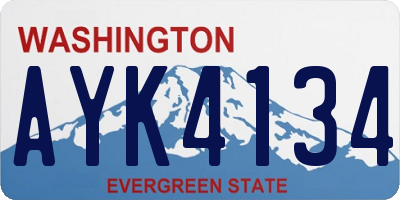 WA license plate AYK4134