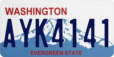 WA license plate AYK4141