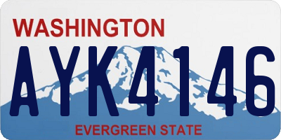 WA license plate AYK4146