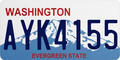 WA license plate AYK4155
