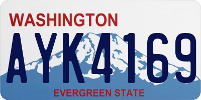 WA license plate AYK4169