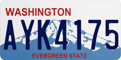 WA license plate AYK4175