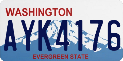 WA license plate AYK4176