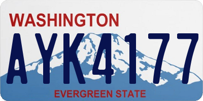 WA license plate AYK4177