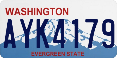 WA license plate AYK4179