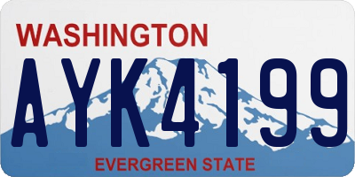 WA license plate AYK4199