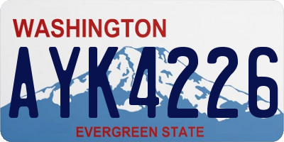 WA license plate AYK4226