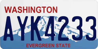 WA license plate AYK4233