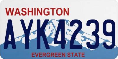 WA license plate AYK4239