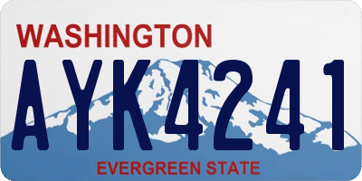 WA license plate AYK4241