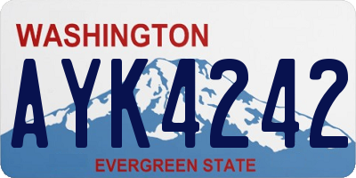 WA license plate AYK4242