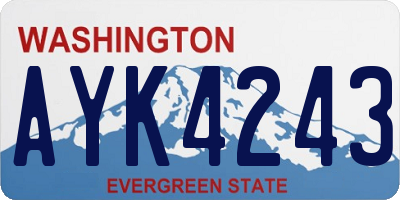 WA license plate AYK4243
