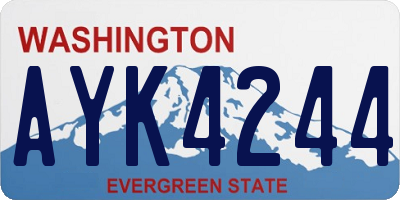 WA license plate AYK4244