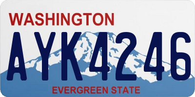 WA license plate AYK4246
