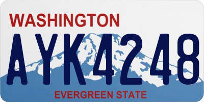 WA license plate AYK4248