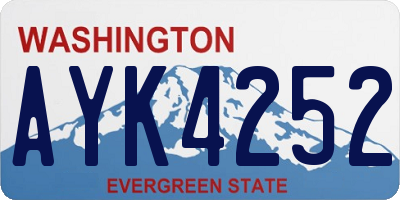 WA license plate AYK4252