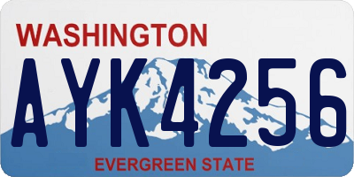 WA license plate AYK4256