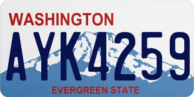WA license plate AYK4259