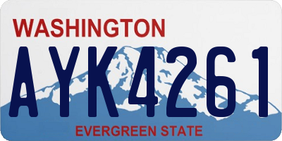 WA license plate AYK4261