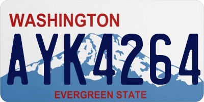 WA license plate AYK4264