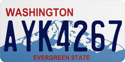 WA license plate AYK4267