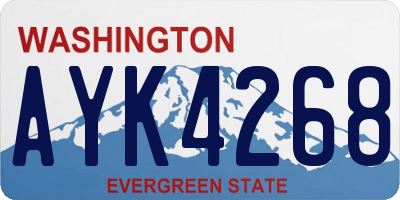 WA license plate AYK4268