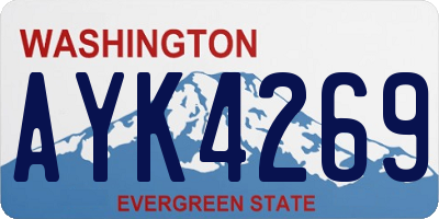 WA license plate AYK4269