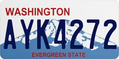 WA license plate AYK4272